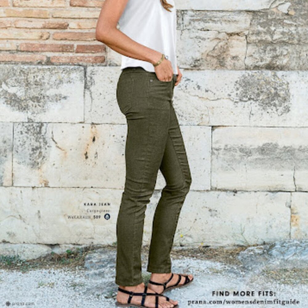 Women's Prana Kayla Jean Olive Green Size 8/29 Used